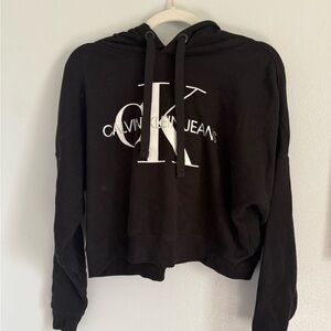 Calvin Klein Jeans Women’s Black Hoodie with Logo Size Small